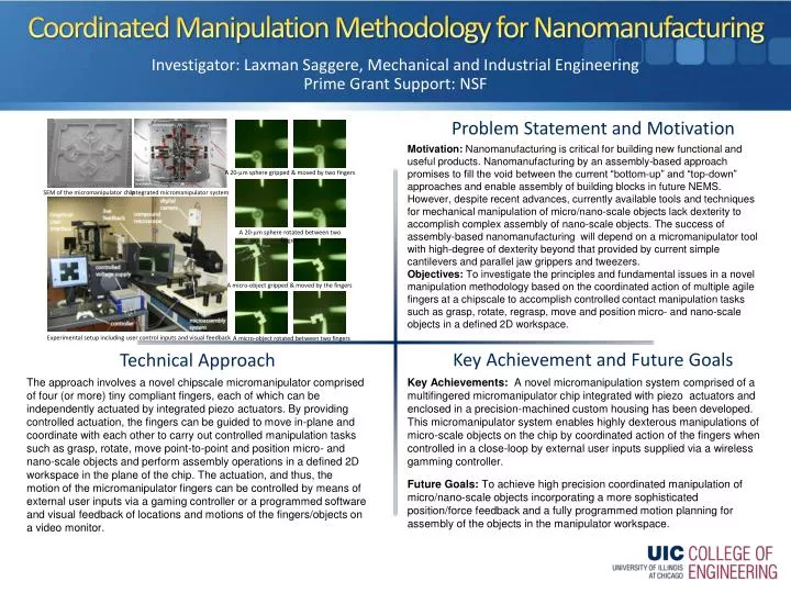coordinated manipulation methodology for nanomanufacturing