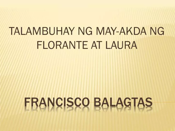 talambuhay ng may akda ng florante at laura