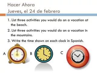 Hacer Ahora Jueves , el 24 de febrero