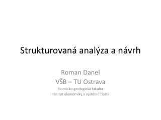 strukturovan anal za a n vrh