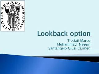 Lookback option