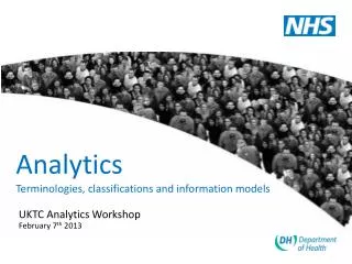 Analytics Terminologies, classifications and information models