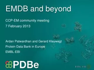 EMDB and beyond
