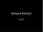 Biology &amp; Behavior - slide 1