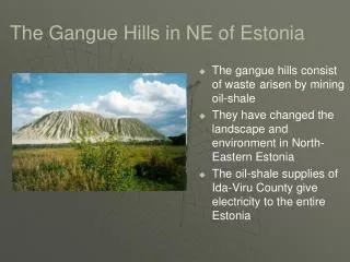 The Gangue Hills in NE of Estonia