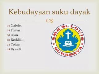 kebudayaan suku dayak
