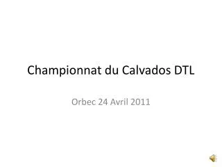 championnat du calvados dtl
