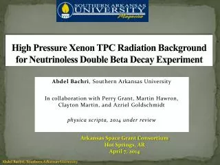 High Pressure Xenon TPC Radiation Background for Neutrinoless Double Beta Decay Experiment