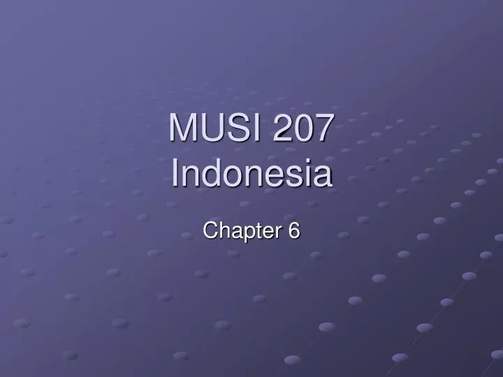 musi 207 indonesia