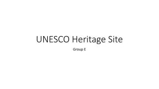 UNESCO Heritage Site