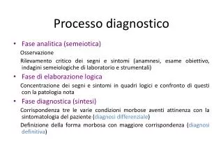 processo diagnostico