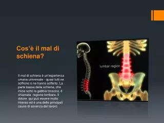 cos il mal di schiena