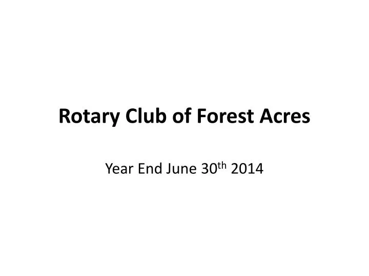 rotary club of forest acres