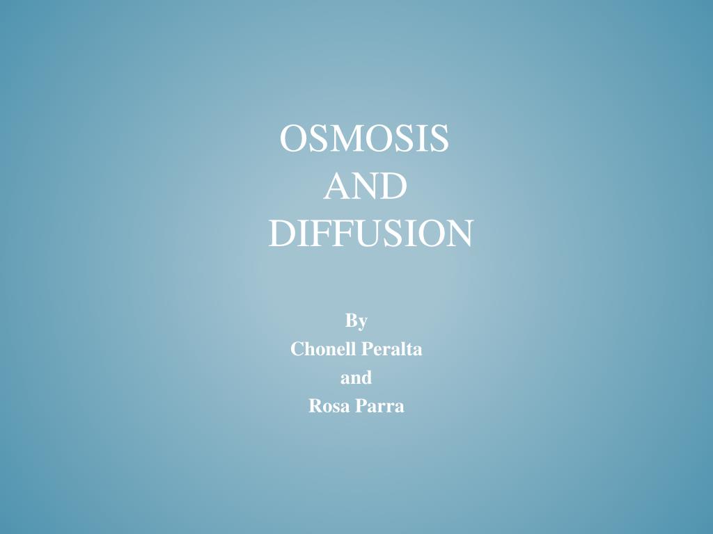 PPT - Osmosis and diffusion PowerPoint Presentation, free download - ID ...