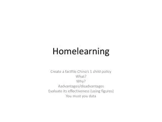 Homelearning