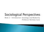 Understanding Sociology and Modernity: An Introduction to Sociological Perspectives - slide 1