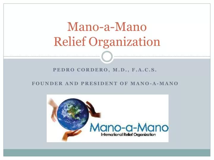 mano a mano relief organization