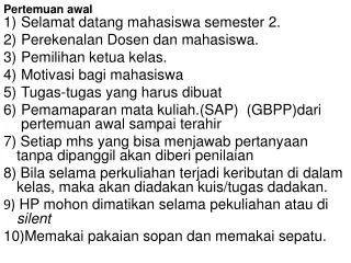 pertemuan awal