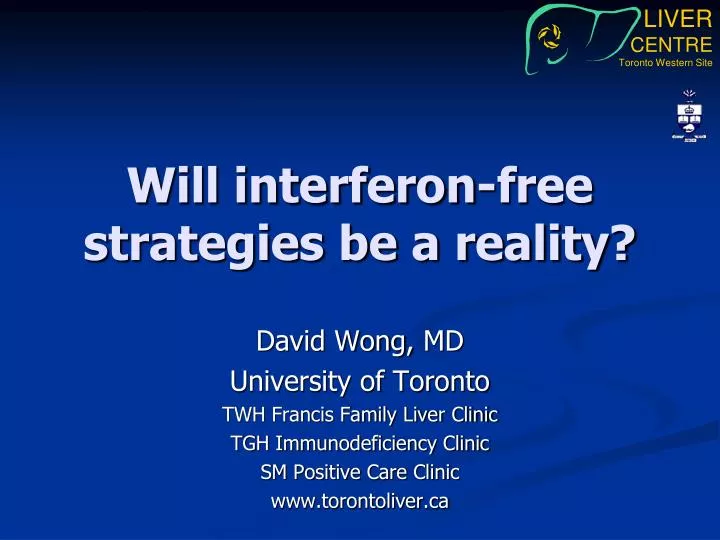 will interferon free strategies be a reality