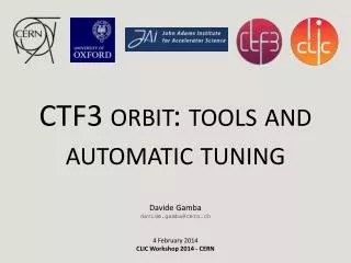 CTF3 orbit: tools and automatic tuning