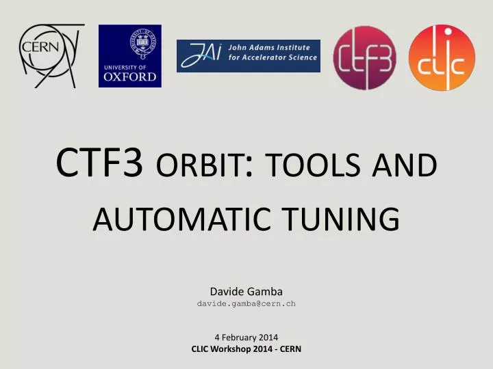 ctf3 orbit tools and automatic tuning