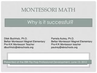 Montessori Math