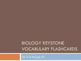 Biology Keystone vocabulary Flashcards