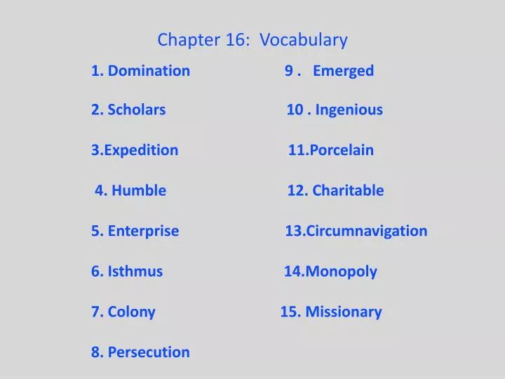 chapter 16 vocabulary