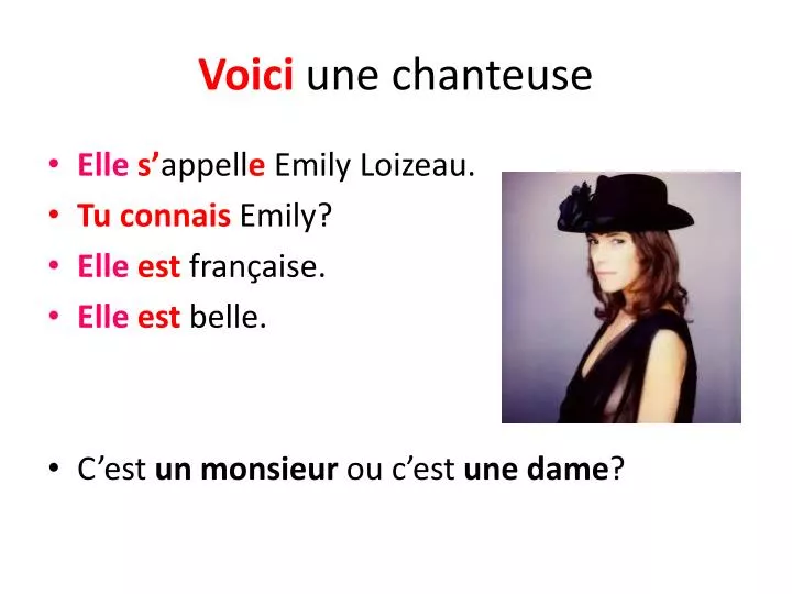 voici une chanteuse