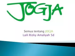 Semua tentang JOGJA Laili Rizky Amaliyah 5d