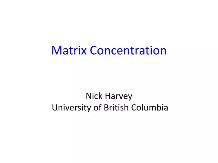 matrix concentration