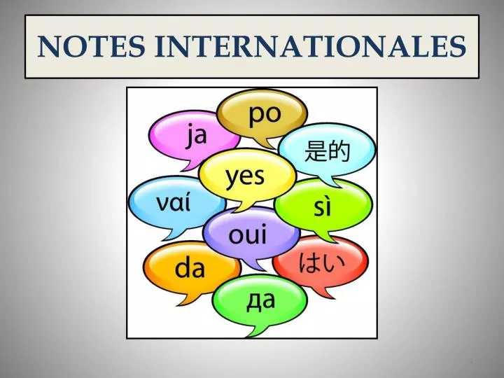 notes internationales