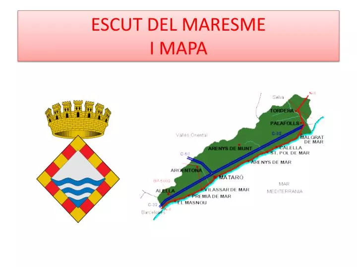 escut del maresme i mapa