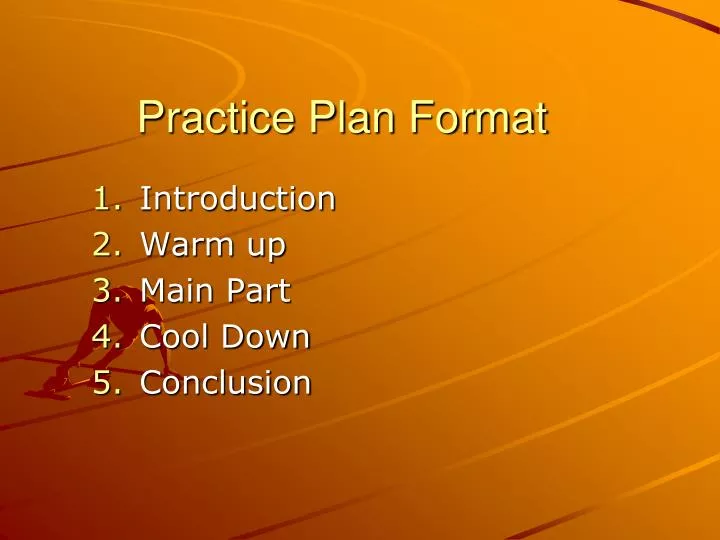 practice plan format