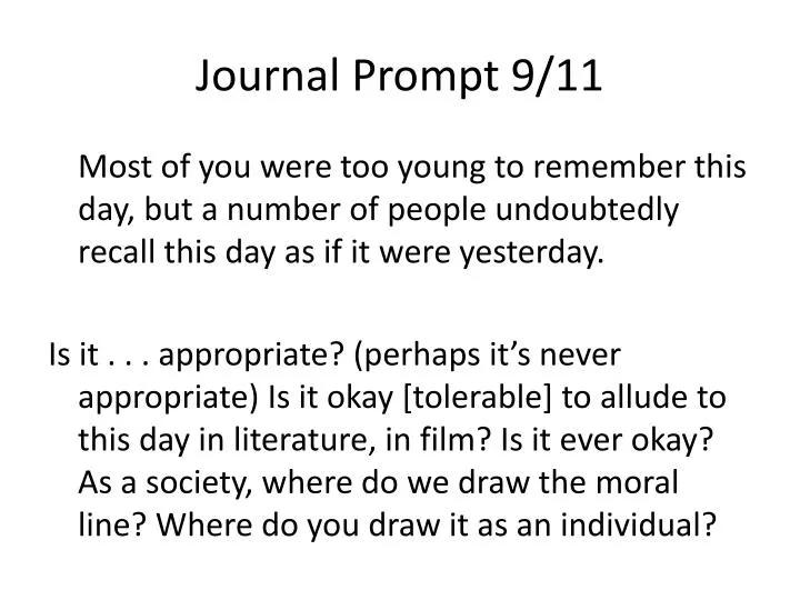 journal prompt 9 11