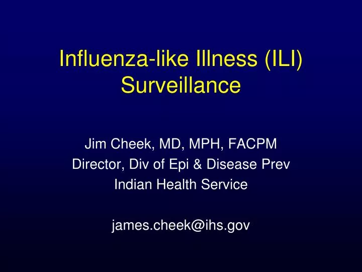 influenza like illness ili surveillance