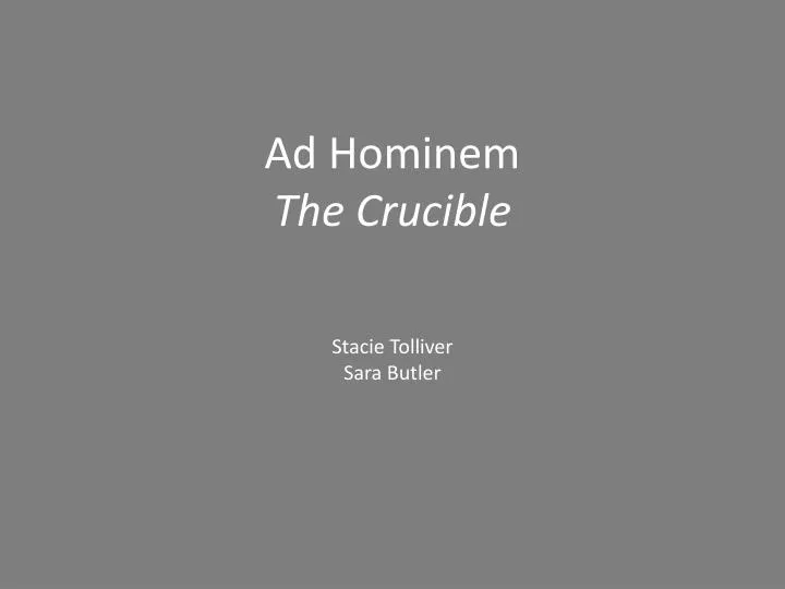 ad hominem the crucible