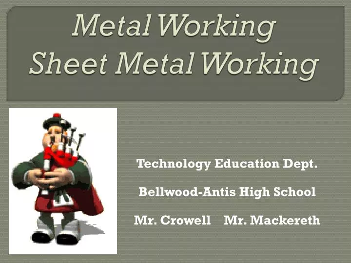 metal working sheet metal working