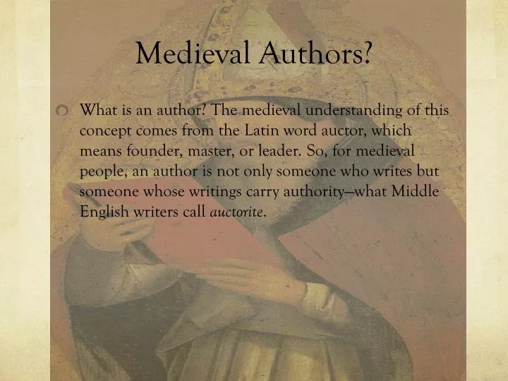 medieval authors