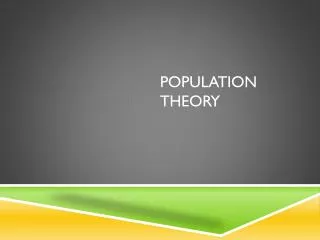 Population theory