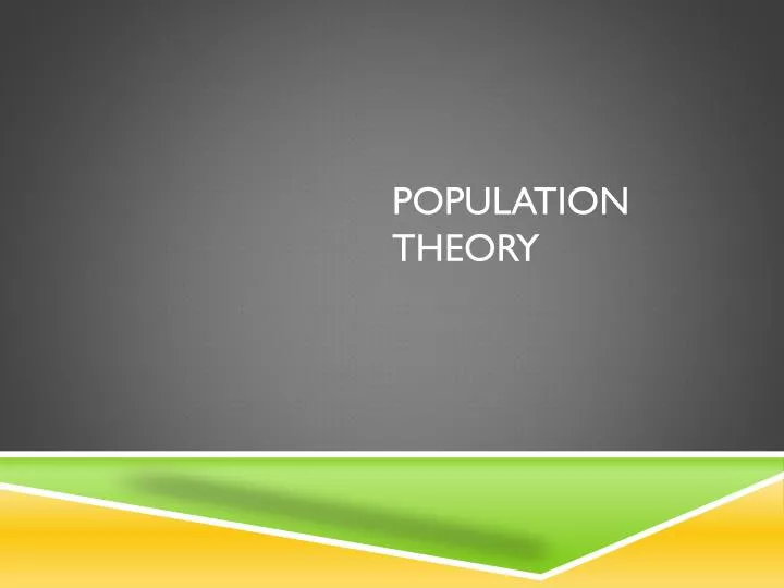 population theory