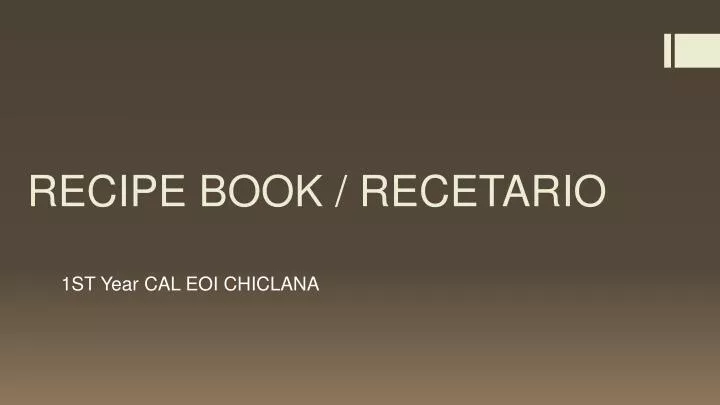 recipe book recetario