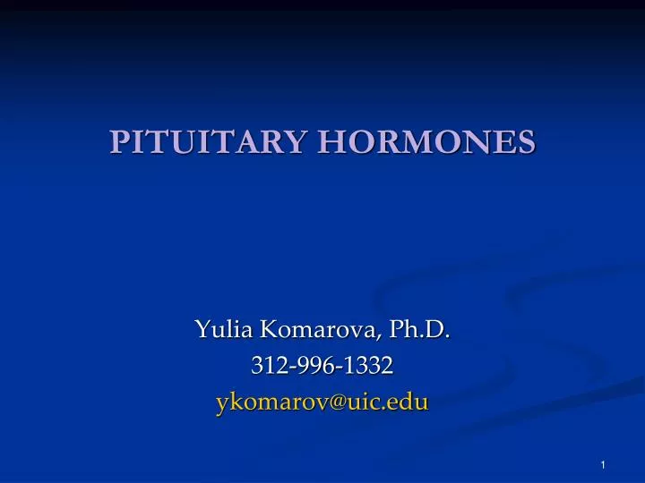 pituitary hormones