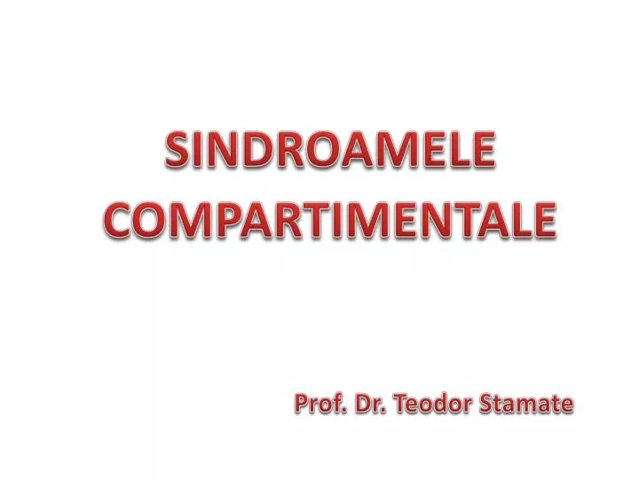 sindro a mele compartimentale