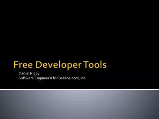 Free Developer Tools