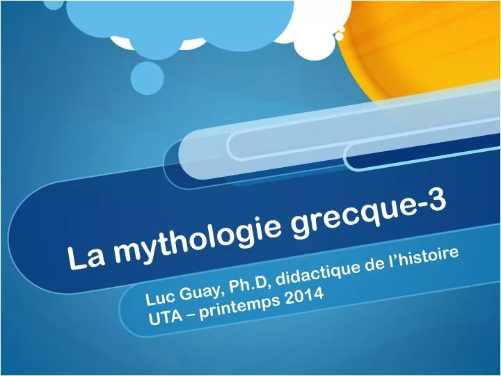 la mythologie grecque 3