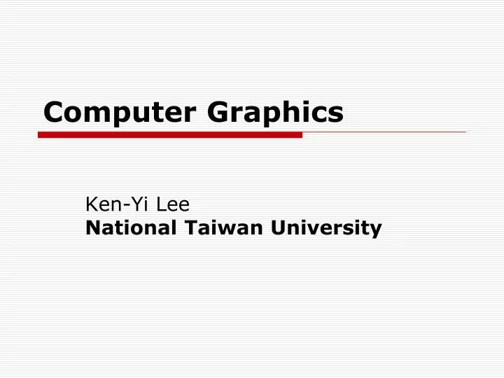 computer graphics