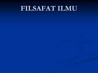 filsafat ilmu