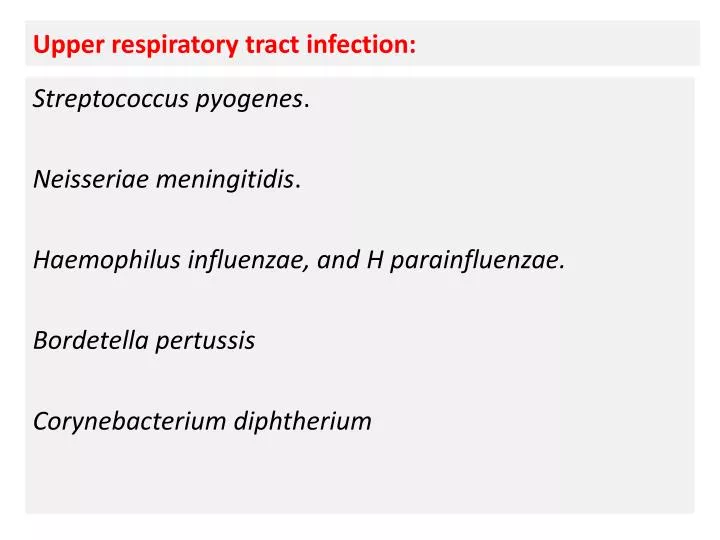 upper respiratory tract infection