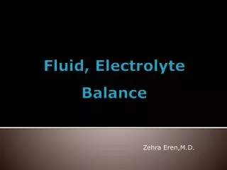 Fluid , Electrolyte Balance